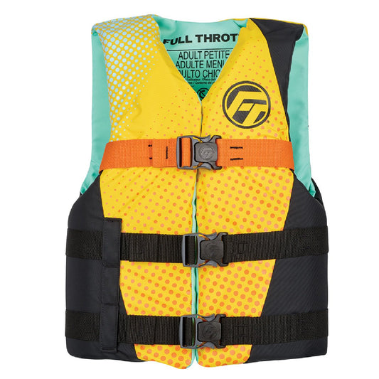 Full Throttle Teen Nylon Life Jacket - Yellow/Black
