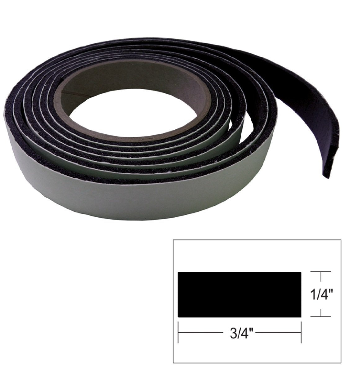 TACO Boat Hatch Tape - 8'L x ¼"H x ¾"W - Black