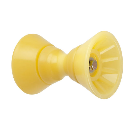 C.E. Smith 4" Trailer Bow Bell Roller Assembly - Yellow TPR