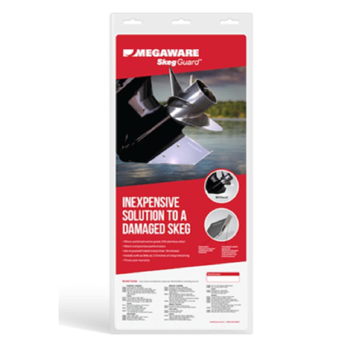 Megaware SkegGuard® 27341 Stainless Steel Replacement Skeg for Evin