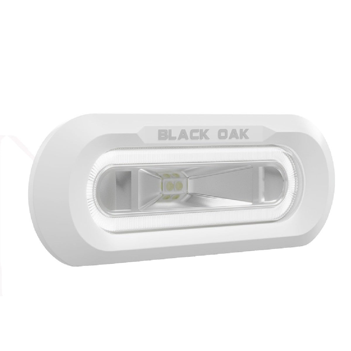 Black Oak Low Pro™ Marine Spreader Light - Flush Mount - White Housing - White LED