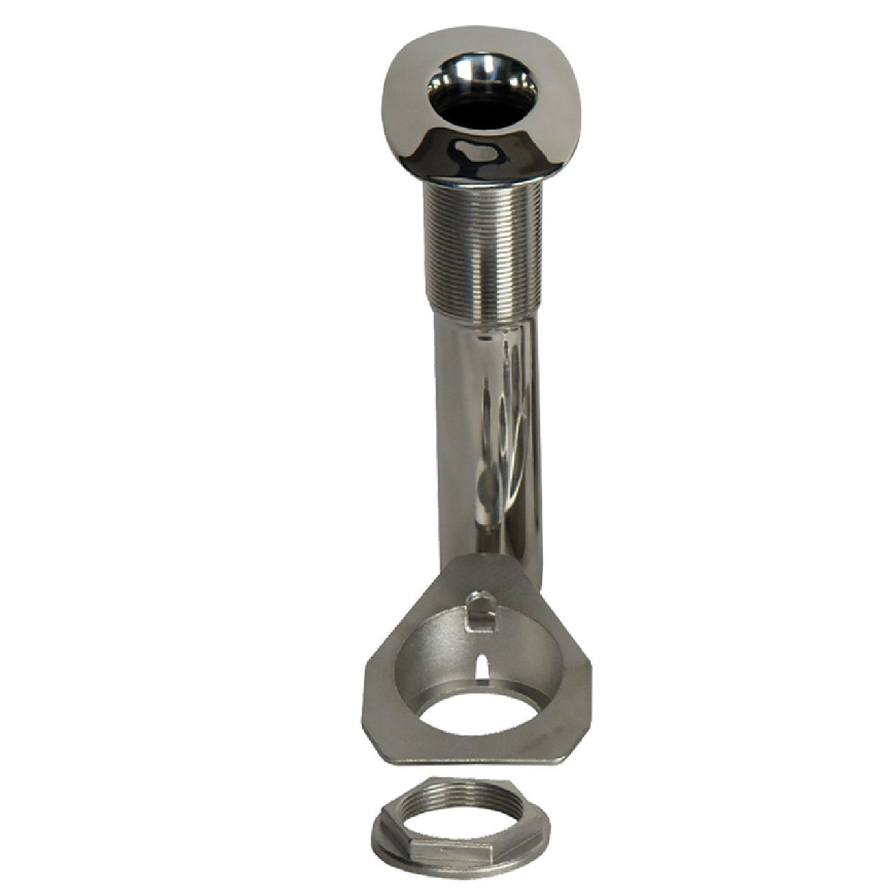 C.E. Smith 80 Series Screwless Flush Mount Rod Holder - 15 Degree - Stainless Steel - Cast Bottom - Black Liner