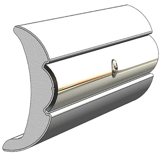 TACO Rigid Vinyl Flex-Core Rub Rail 2" x 7/8" - Frosty White 60'