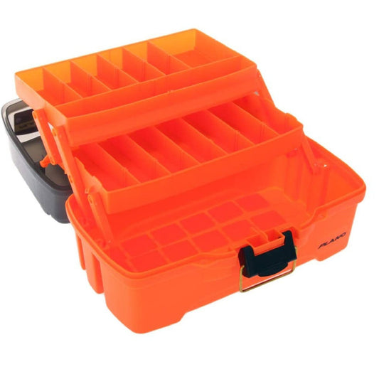 Plano 2-Tray Tackle Box w/Dual Top Access - Smoke & Bright Orange