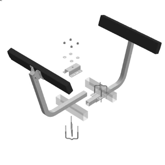 C.E. Smith 2' Short Boat Trailer Bunk Guide-On - Pair
