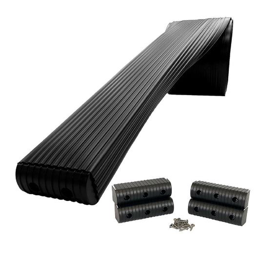 Caliber Boat Trailer BunkWrap Kit - Black 24' x 2" x 4" Roll + 4 Caps