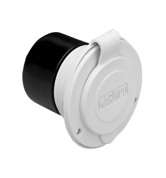 Marinco 15A 125V On-Board Charger Inlet - Front Mount - White