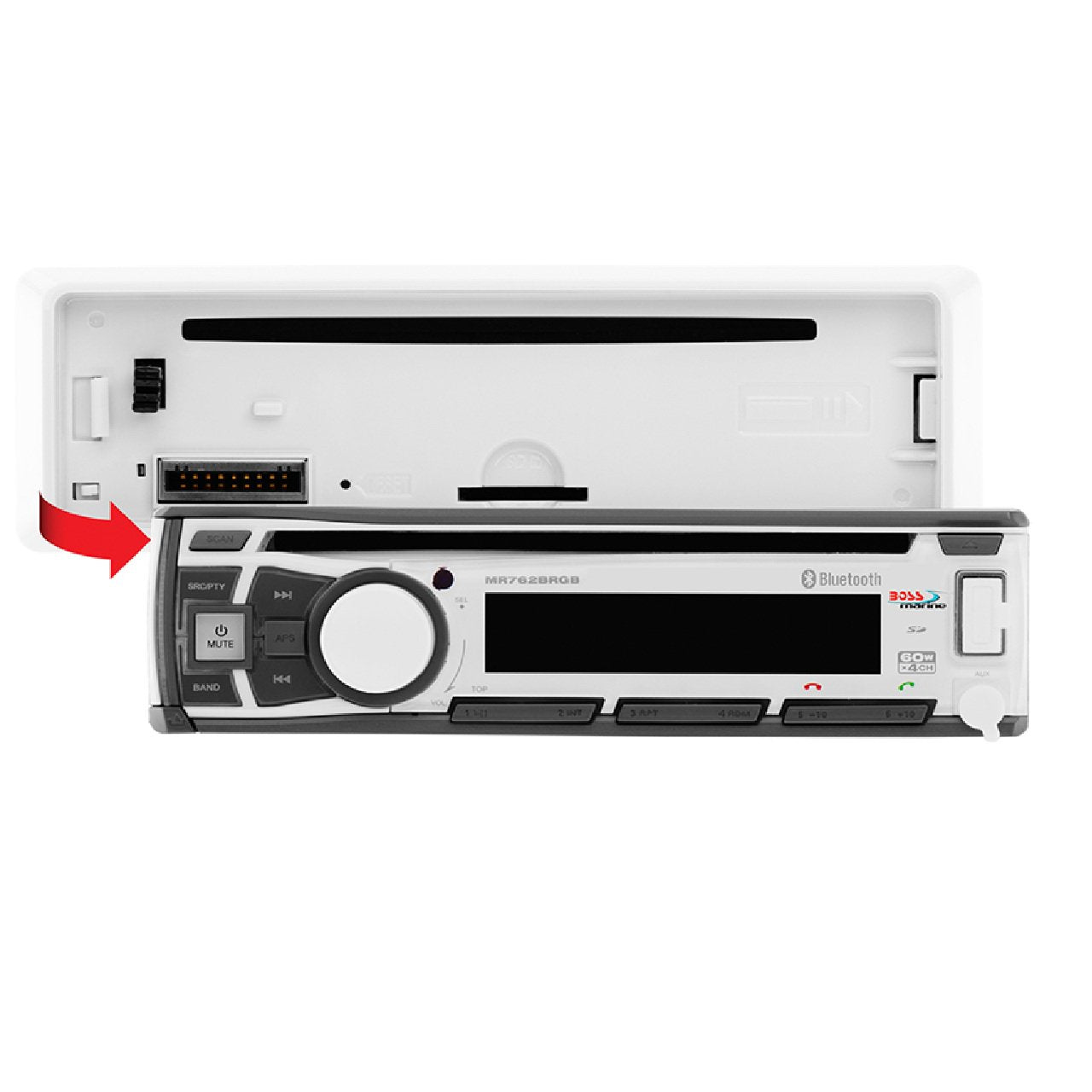 Boss Audio Marine Stereo w/AM/FM/CD/BT/USB- MR762BRGB