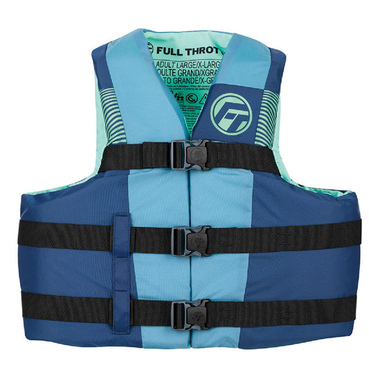 Full Throttle Adult Nylon PFD Life Jacket - L/XL - Blue