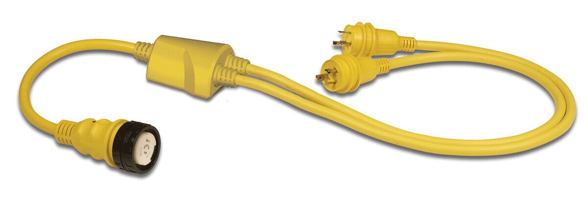 Marinco RY504-2-30 50A Female to 2-30A Male Reverse "Y" Cable
