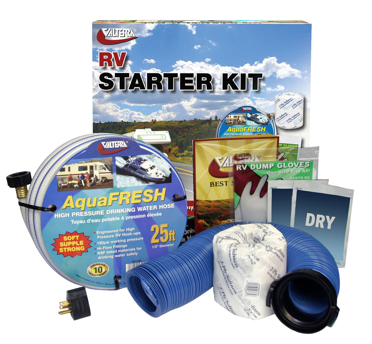 Valterra RV STARTER KIT STANDARD-Basic RV Needs kit to get Started