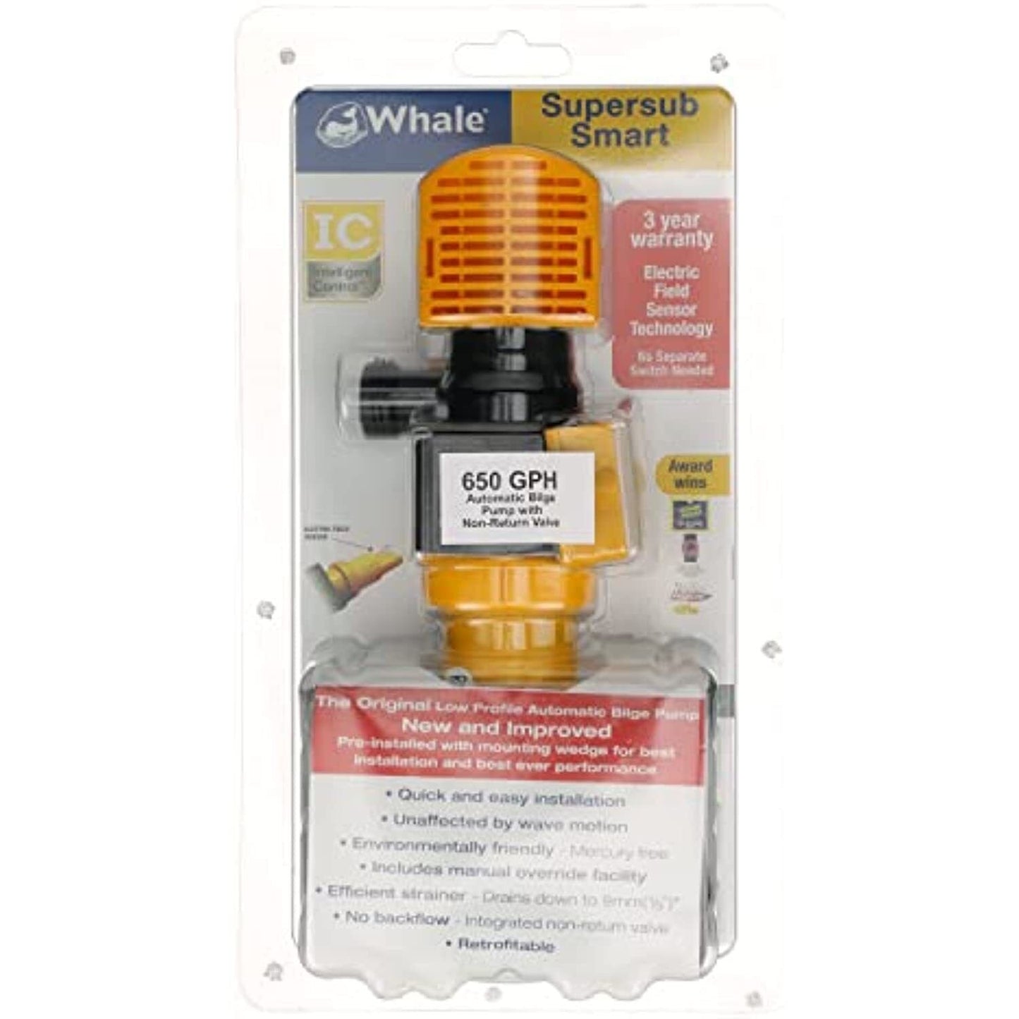 Whale Supersub 12V 650GPH Low Profile Automatic Bilge Pump
