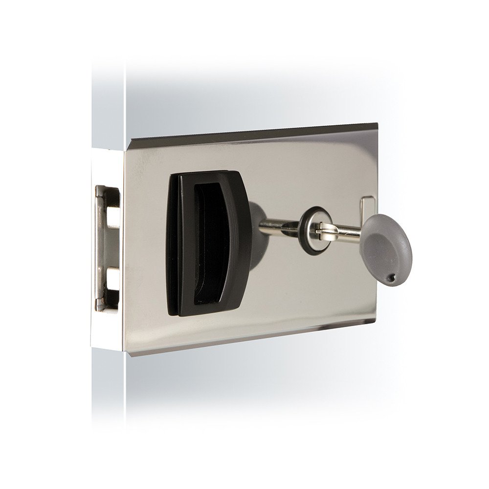 Southco RV Flush Sliding Door Latch - Square - Aluminum (MF-01-110-60)