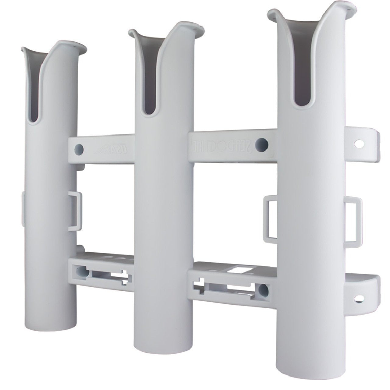 Sea-Dog Triple Threat Three Pole Fishing Rod Holder - White