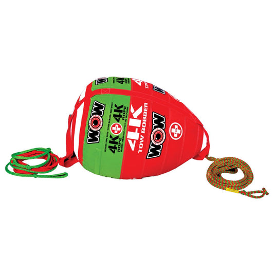 WOW 60 ft Tow Bobber - Adjustable 3-Section Wake Rope with Inflatable Buoy