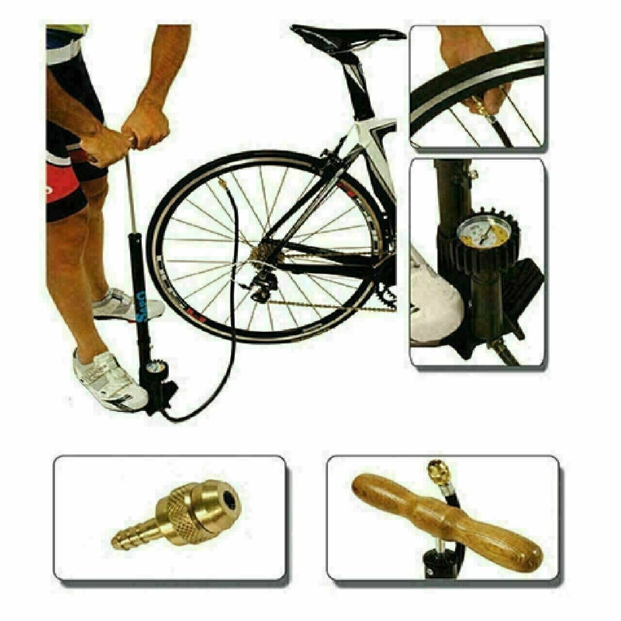 Sapo OK PLUS HP Floor Bike Pump - Matte Black- 12bar/180psi
