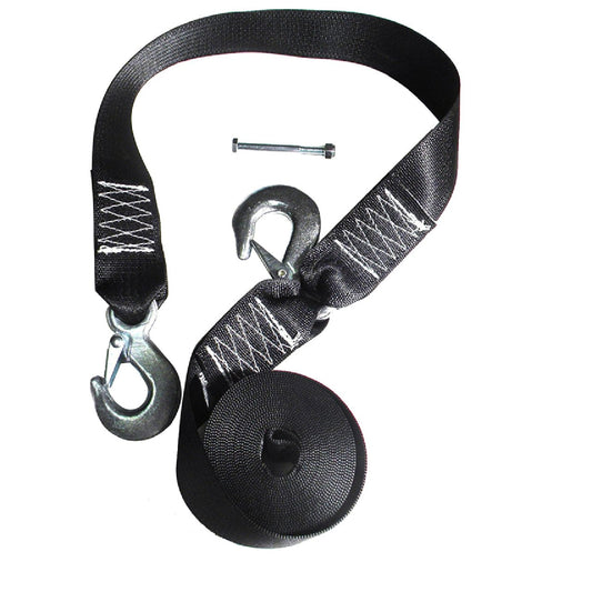 Rod Saver Boat Trailer Winch Strap Replacement w/Safety Strap - 16'