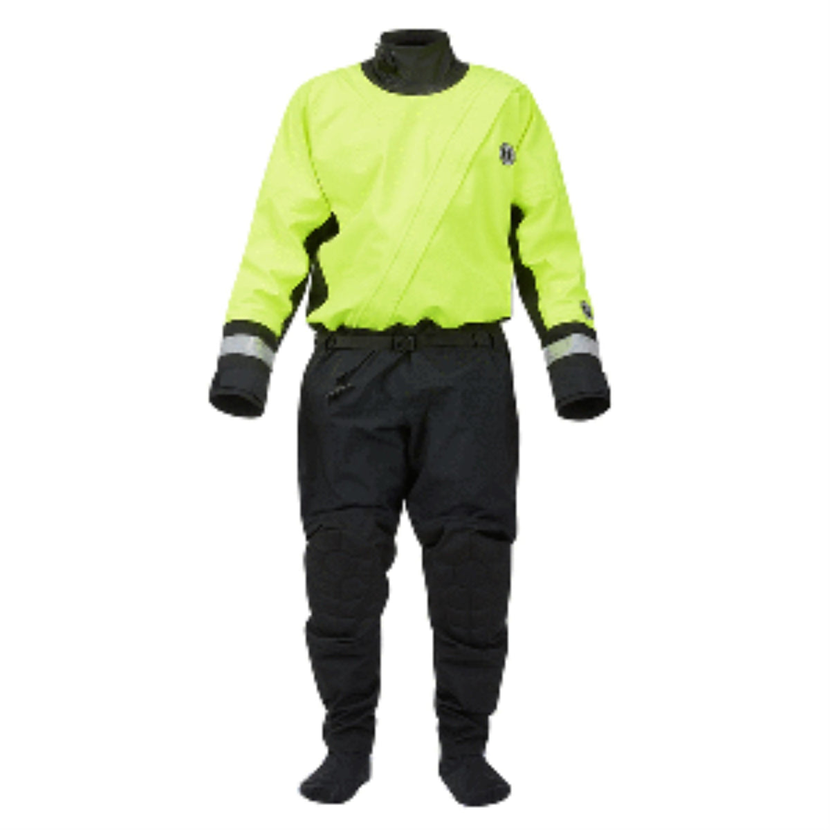 Mustang MSD576 Water Rescue Dry Suit - Fluorescent Yellow Green-Black - Large
