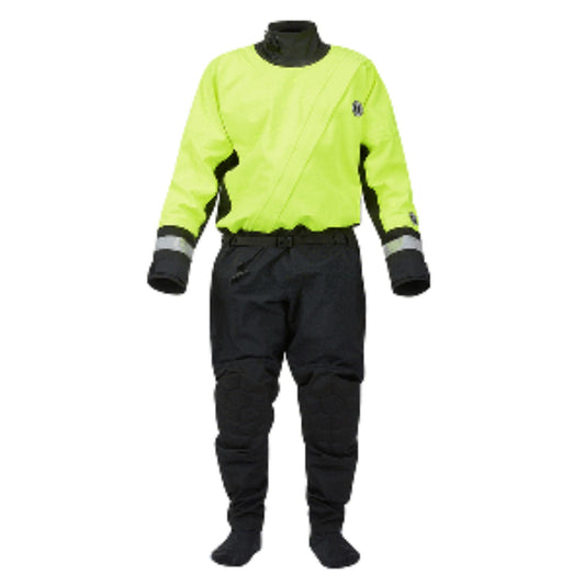 Mustang MSD576 Water Rescue Dry Suit - Fluorescent Yellow Green-Black - Large