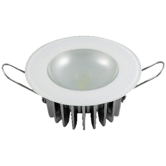 Lumitec Mirage - Flush Mount Down Light - Glass Finish - 3-Color Red/Blue Non Dimming w/White Dimming