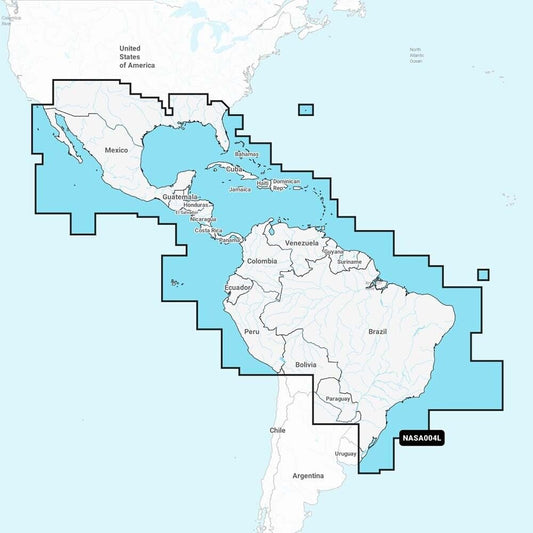 Navionics 010-C1364-30+ Nasa004l Mexico, Caribbean To Brazil