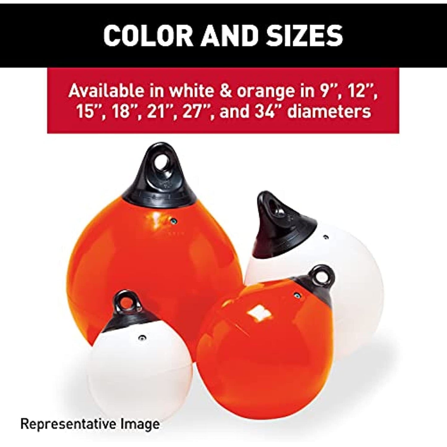 Taylor Made 21" Tuff End™ Inflatable Vinyl Buoy - Orange