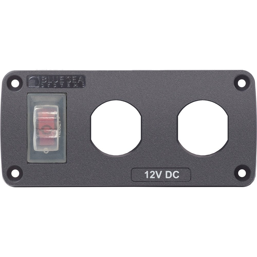Blue Sea Water Resistant USB Accessory Panel - 15A  Breaker