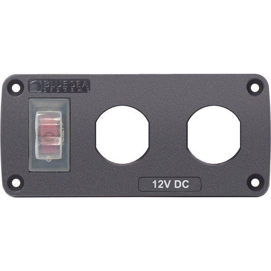 Blue Sea Water Resistant USB Accessory Panel - 15A  Breaker
