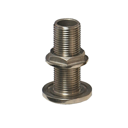 GROCO 1" NPS NPT Combo Stainless Steel Thru-Hull Fitting w/Nut
