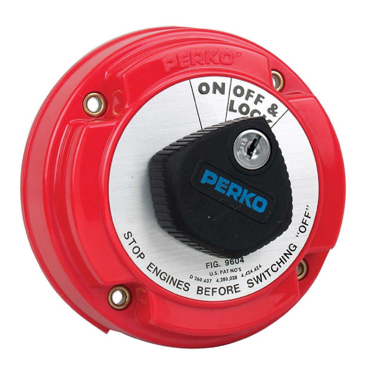 Perko MD Main Battery Disconnect Switch w/Alt Field Disconnect & Key Lock