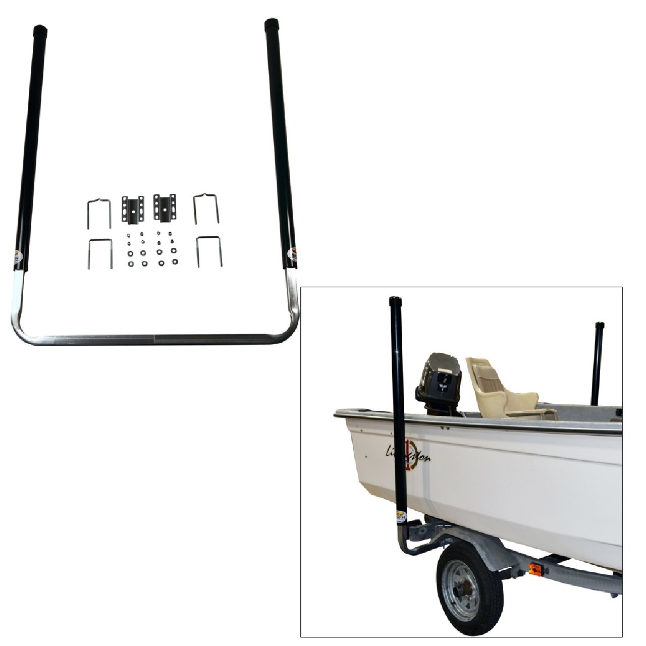 C.E. Smith 40" PVC boat Post Guide-On w/Unlighted Posts - Black