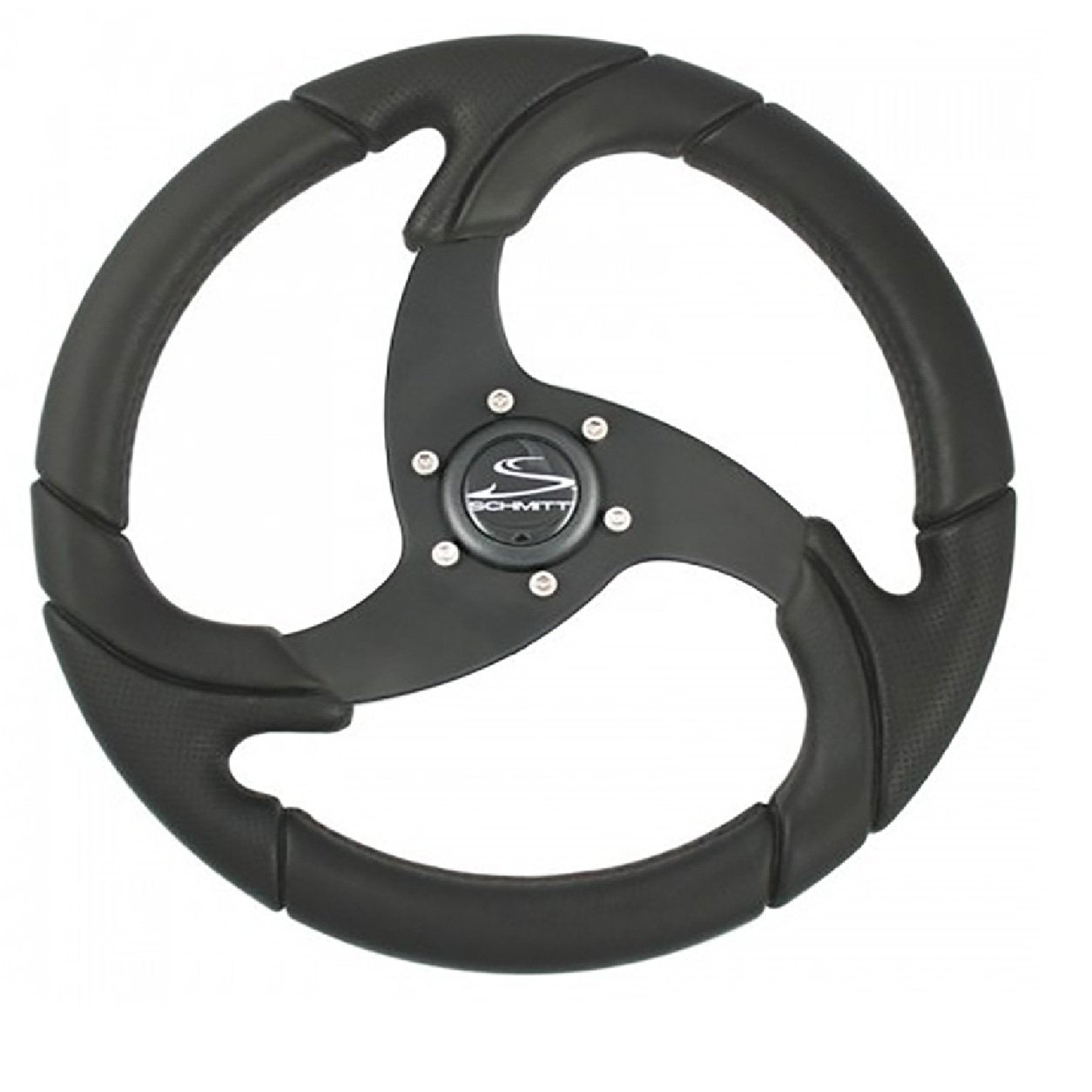 Schmitt Marine Folletto 14.2" Boat Steering Wheel - Black Polyurethane