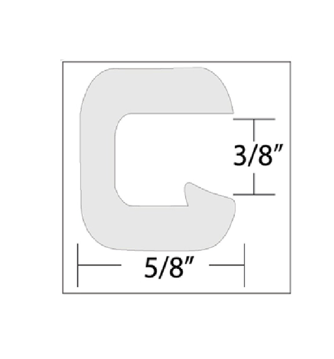 TACO Flexible Vinyl Boat Trim - ⅜" Opening x ⅝"W x 25'L - White