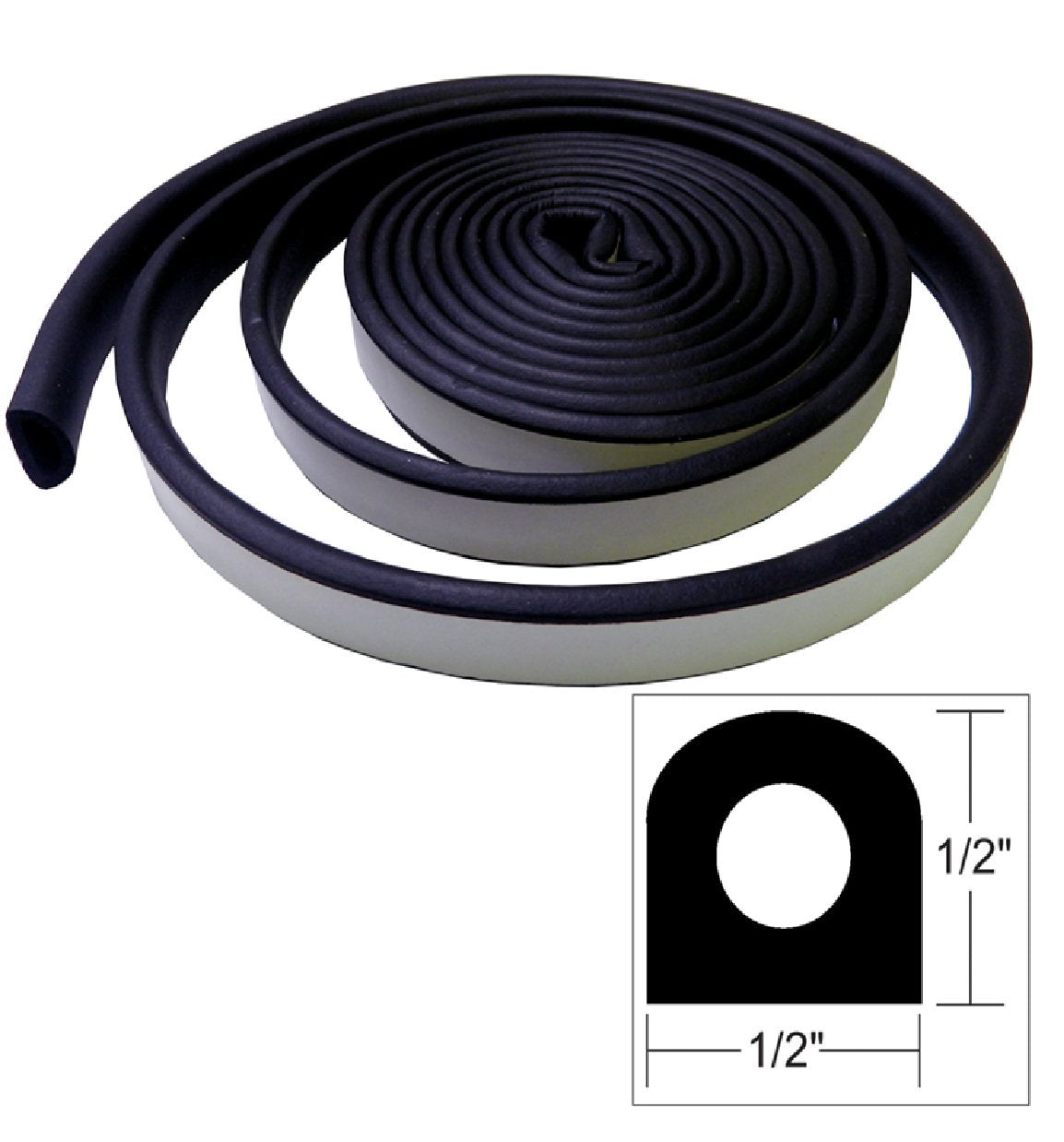 TACO Boat Weather Seal - 10'L x ½"W x ½"H - Black