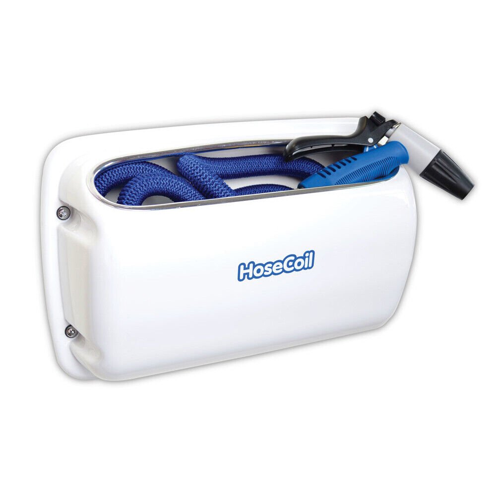 HoseCoil HCE25SW-BLUE Side Mount Expandable Enclosure with 25 ft. Blue Hose,