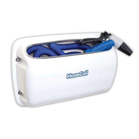 HoseCoil HCE25SW-BLUE Side Mount Expandable Enclosure with 25 ft. Blue Hose,