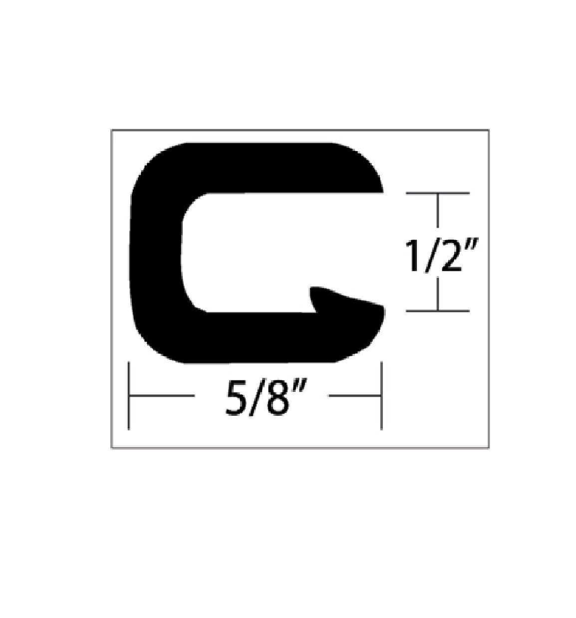 TACO Flexible Vinyl Boat Trim - ½" Opening x ⅝"W x 25'L - Black