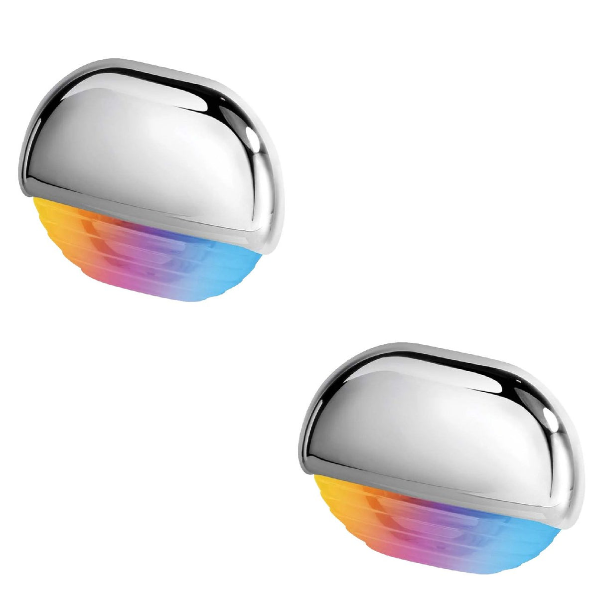 Hella Marine Apelo RGB Step Boat Lamp - Chrome Cap(2 Pack)