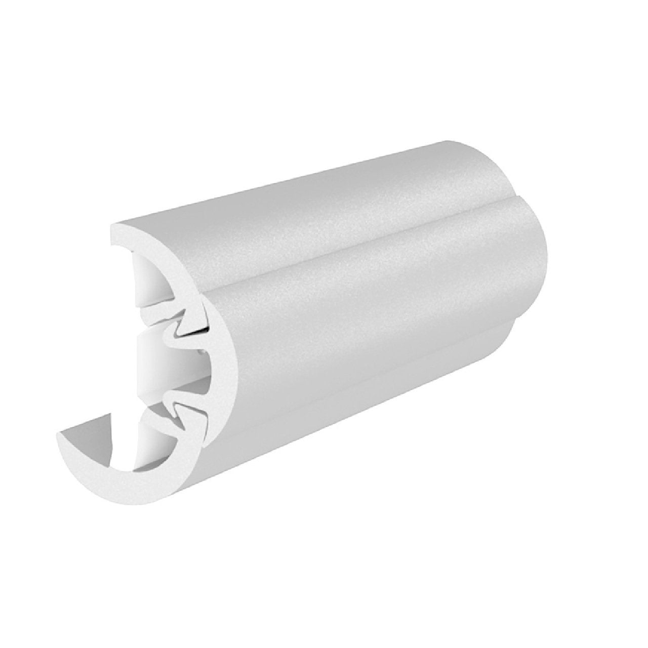TACO SuproFlex Rub Rail Kit w/Flex  Insert - 2"H x 1-1/4"W x 80'L - White