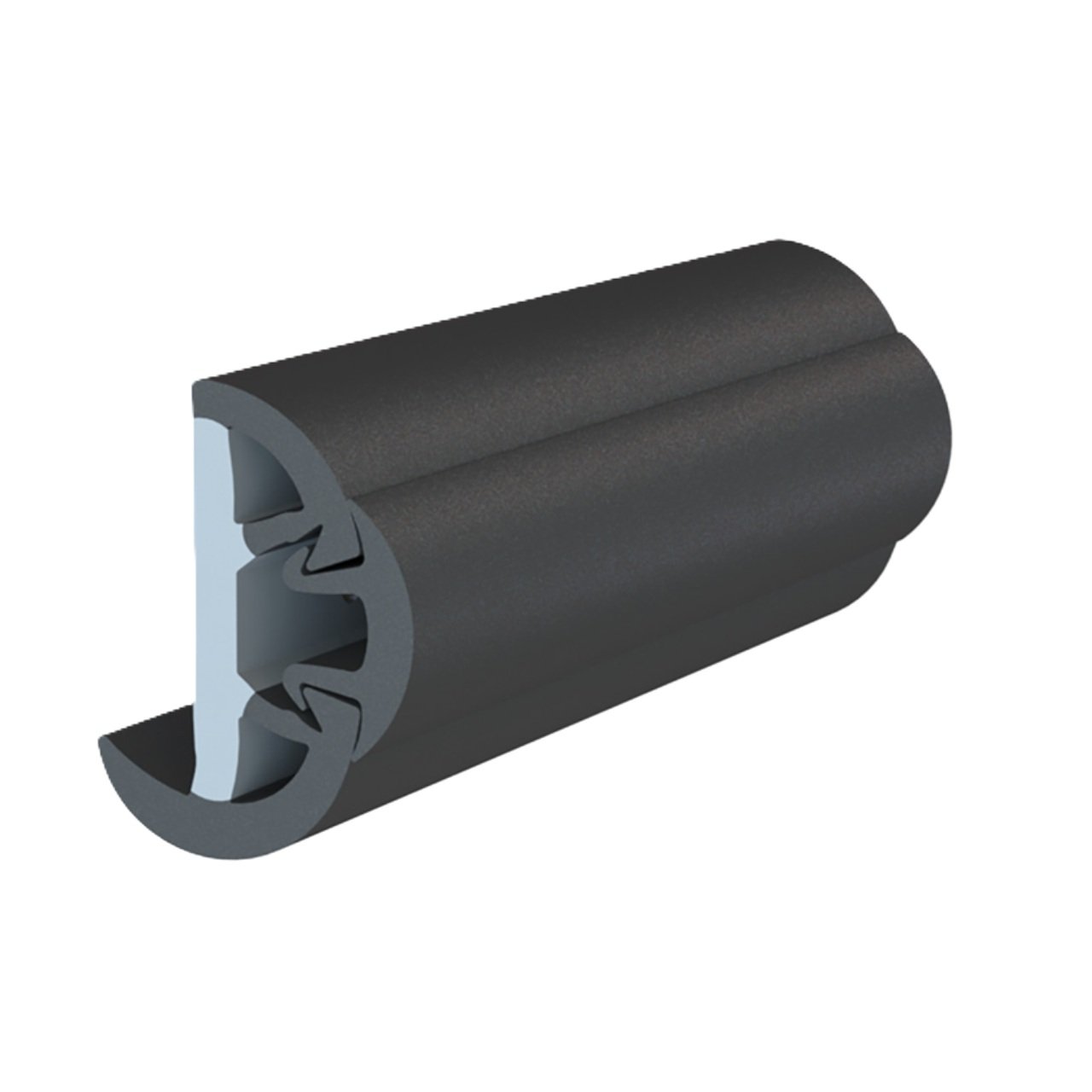 TACO SuproFlex Rub Rail Kit w/ Insert - 2"H x 1-1/4"W x 80'L - Black w/Black