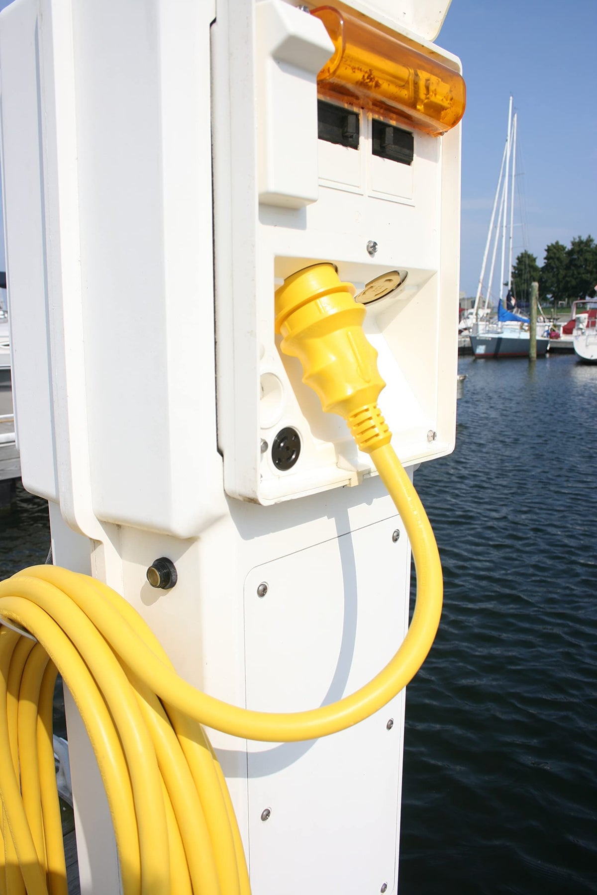 Marinco Boat Shore Power Cordset, 50A 125V, 75', Yellow (6153SPP-75)