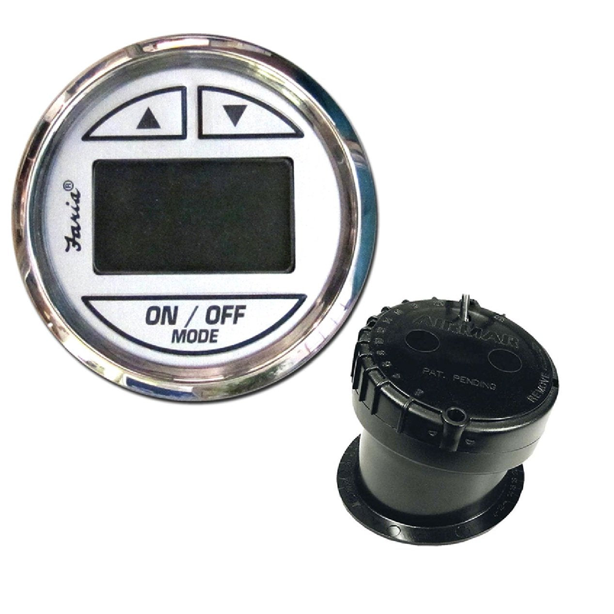 Faria Chesapeake White SS 2" Depth Sounder w/In-Hull Transducer