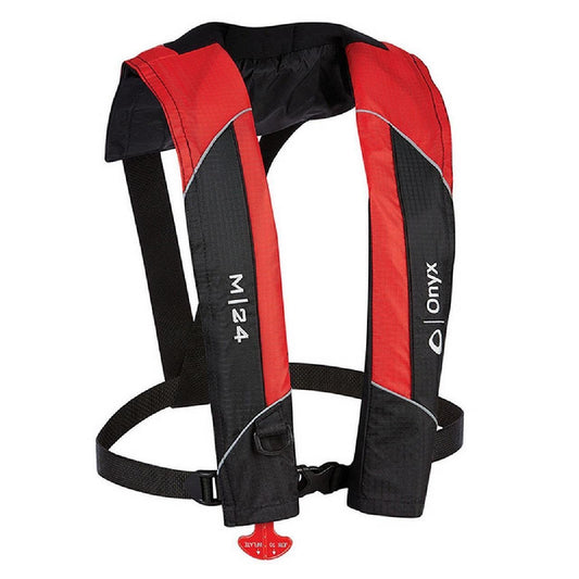 Life Jacket Onyx M-24 Manual Inflatable Life Jacket PFD - Red