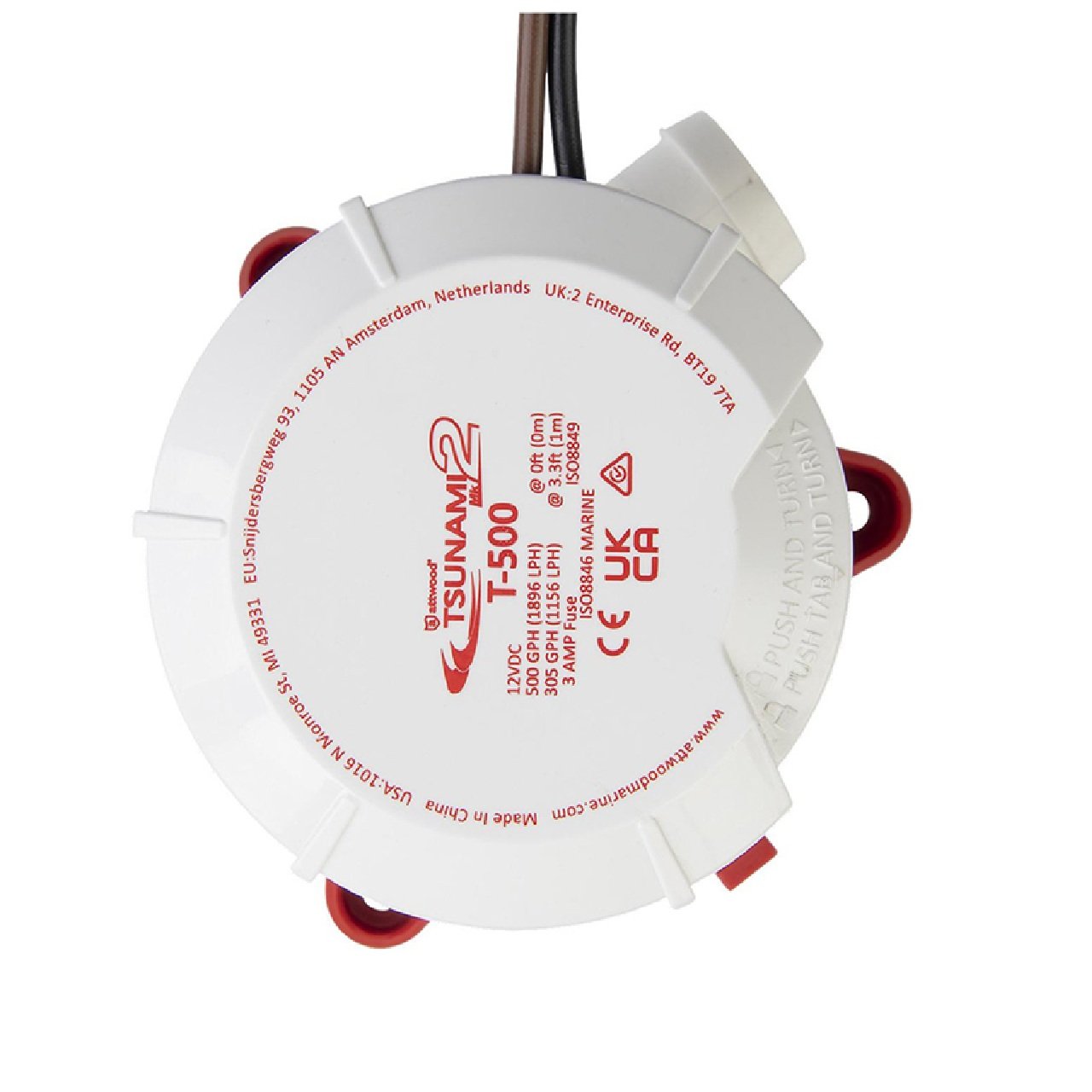 Attwood Tsunami MK2 Manual Bilge Pump - T500 - 500 GPH & 12V