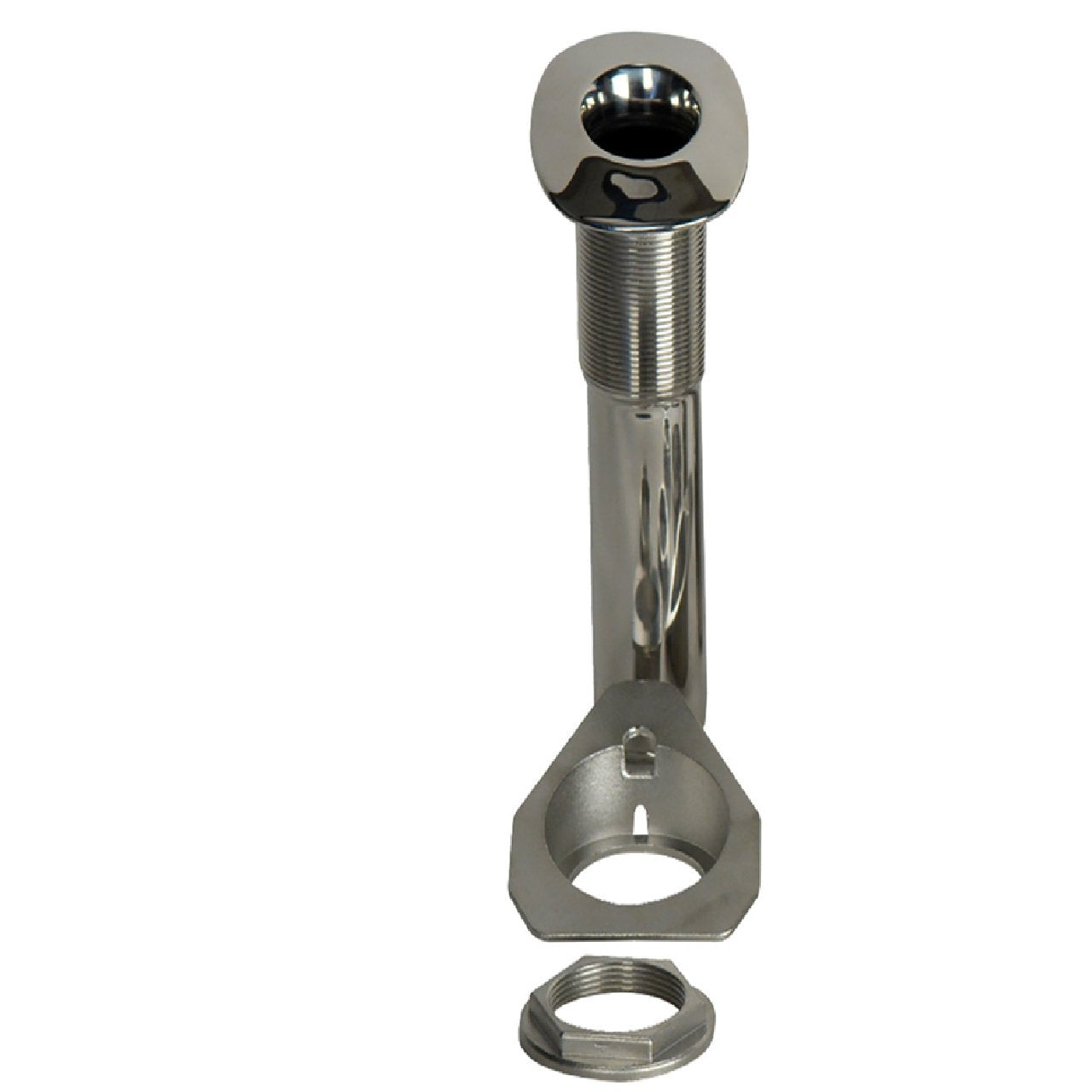 C.E. Smith 80 Series Screwless Flush Mount Rod Holder - 15 Degree - Stainless Steel - Swivel Bottom - Black Liner