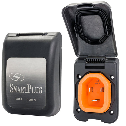 SmartPlug 30 Amp Male  Non Metallic Black Inlet - Boat & RV Side (BM30OB)