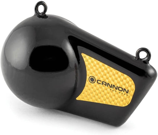 Cannon Downrigger Flash Weight, 16 Pound, Black with Gold Prism