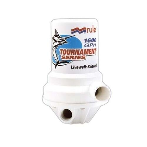 Rule Tournament Series 1600 GPH Livewell Pump Dual Port 209FDP