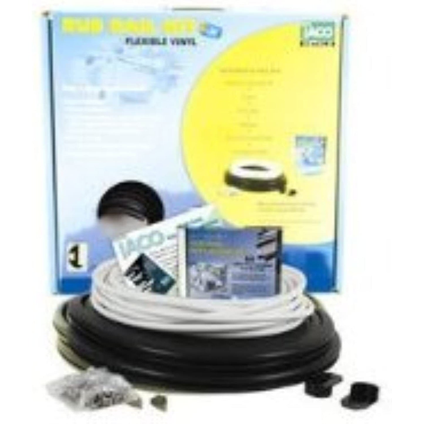TACO Flex Vinyl Rub Rail Kit - Black w/Black Insert - 50' - 1-7/8" X 1-3/8"