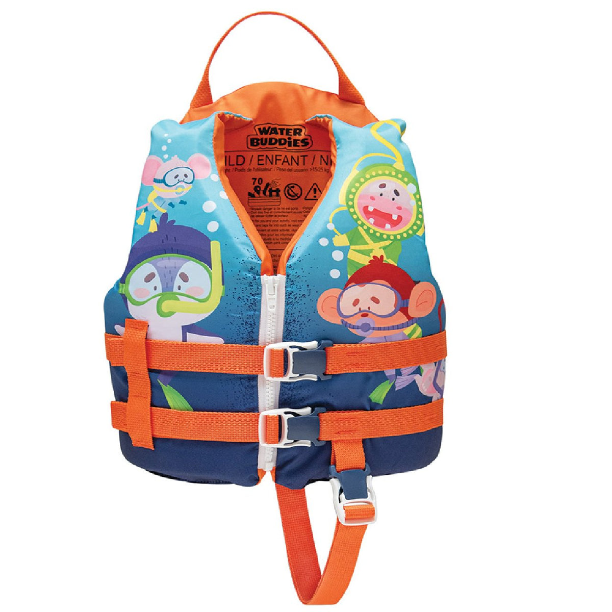 Full Throttle Child Water Buddies Life Vest - Shark - 30-50lbs Type III PFD